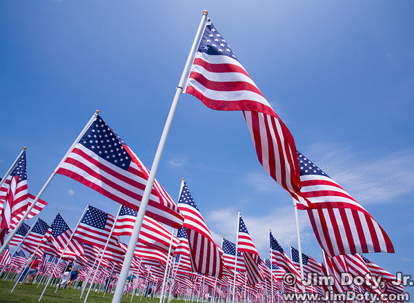 U.S. Flags. Westerville Ohio.