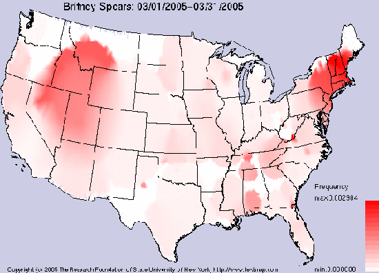 Britney Spears Heat Map